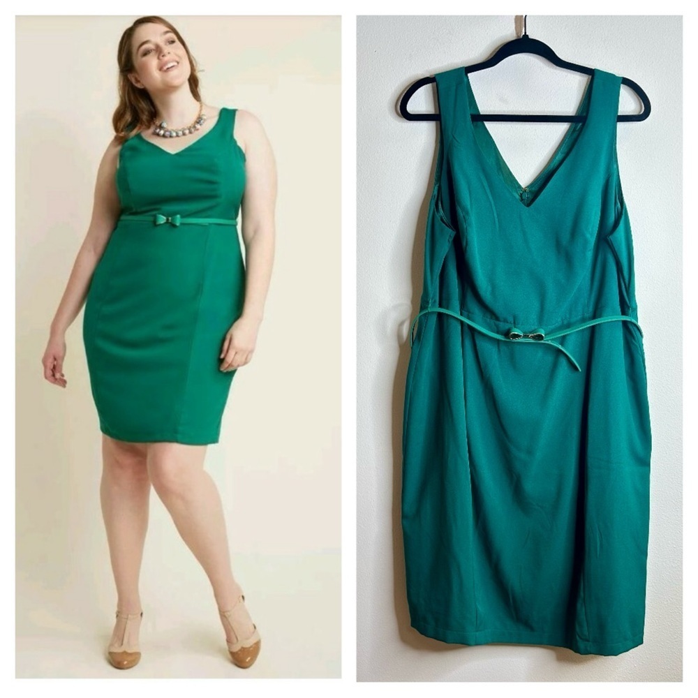 Modcloth‎ Cocktail Dress Size 2X Plus Size Holiday Party Sleeveless Retro Party
